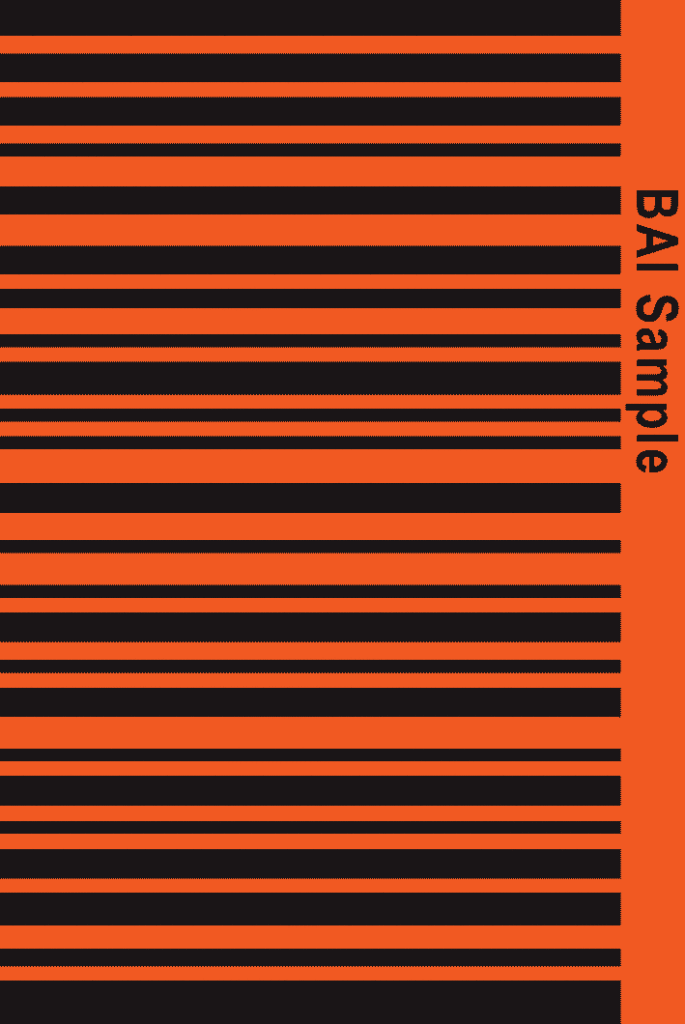 black-on-orange Barcode Car Decals sticker