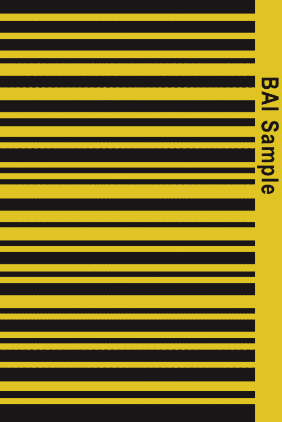 black-on-yellow Barcode Car Decals sticker