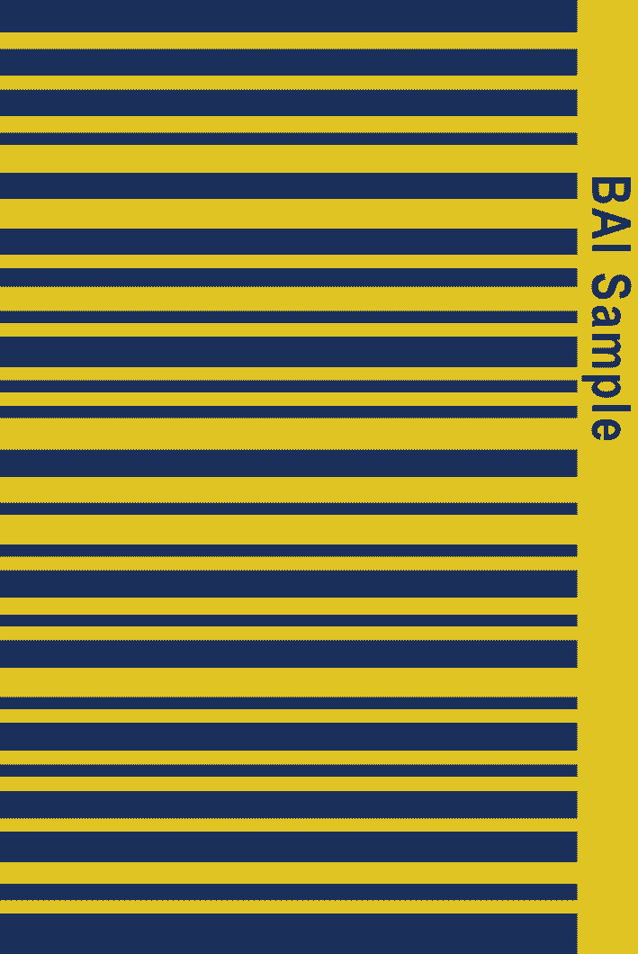 blue on yellow barcode