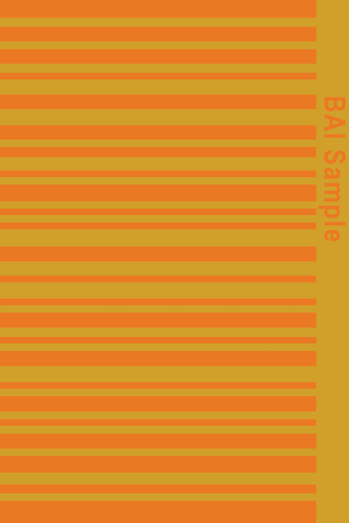 orange on gold barcode