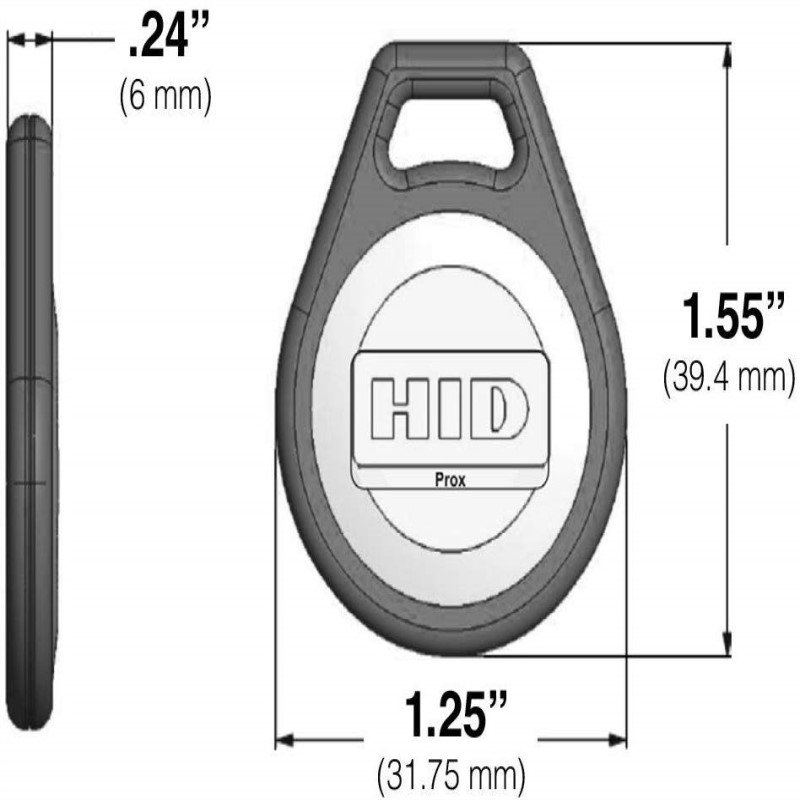 HID Prox Key-Fob HID 125kHz HID Prox Key-Fob Small proximity tag